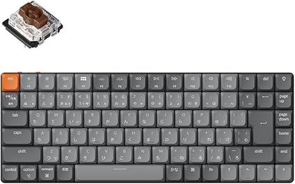 【国内正規品】Keychron K3 Max ロープロファイル ワイヤレス・カスタムメカニカルキーボード、75%レイアウト、2.4GHz・Bluetooth無線・有線対応/QMK VIAプログラム可能/JISレイアウト/White LEDライト/ロープロファイルGateronメカニカルスイッチ/Mac Windows Linux対応 (ロープロファイルGateron メカニカル茶軸)