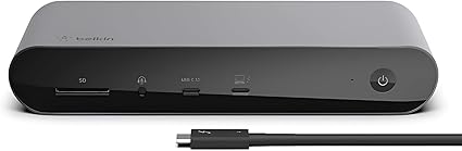 【VGP 2022受賞】Belkin CONNECT Pro 12-in-1 Thunderbolt 4 Dock ドッキングステーション M1 Pro/Max MacBook Pro / M1 iPad Pro / EVO Windows 10 / デュアル/トリプルディスプレイ対応 HDMI 8K USB-C PD 90W TB4ケーブル(0.8m)付属 INC006qcSGY