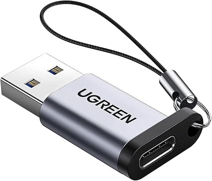 UGREEN USB Type-C 変換アダプタ USB 3.1 Type C メス to USB 3.0 オス 変換 10Gbps QC3.0 急速充電と高速データ転送同期 Windows 10 / Mac OS対応 MacBook iPad Pro iPhone 13/12/11 Pro Maxなどに対応 紛失防止ストラップ付き