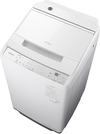 日立 全自動洗濯機 洗濯7kg ホワイト ビートウォッシュ BW-V70K W 本体幅53cm つけおきプラス 大流量 ナイアガラ ビート洗浄