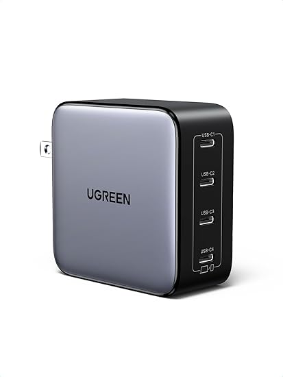 UGREEN Nexode 充電器 100W 4ポート iphone16対応 タイプC 急速充電器 USB-C×4 PD3.0 GaNInfinity 窒化ガリウム PPS規格対応 折り畳み式 軽量 iPhoneシリーズ Android Galaxy Macbook iPad向け ノートPC その他USB-C機器対応 PSE技術基準適合 ブラック X562