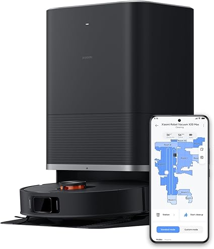 Xiaomi ロボット掃除機 X20Max 全自動ステーション 伸縮可能のモップアーム 自動毛絡みカット 8000Pa吸引力 水拭き 両用 4L大容量ウォータータンク モップ温水洗浄/温風乾燥 カーペット検出 LDSレーザーナビゲーション/ミリメートルレベル障害物回避 5200mAh大容量バッテリー アプリ操作カAlexa/Google音声対応 iPhone&Android対応