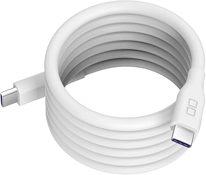 CIO 柔らかいスパイラルシリコンケーブル CtoC (Type-C/USB-C) 急速充電 磁石 マグネット吸着 充電ケーブル PD 240W データ転送 480Mbps 形状記憶 絡まりにくい iPhone15 / 16 / Macbook Pro/Air/iPad/ノートパソコン Galaxy Google Pixel Android (アンドロイド) (ホワイト, 1m)