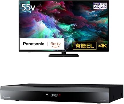 【セットでおトクキャンペーン実施中】パナソニック 55V型 有機EL テレビ 4K TV-55Z90A VIERA FireTV搭載 イネーブルドスピーカー搭載 2024年ミドルモデル + 4TB 7チューナー ブルーレイレコーダー 全録 4チャンネル同時録画 4Kチューナー内蔵 全自動DIGA DMR-4X403