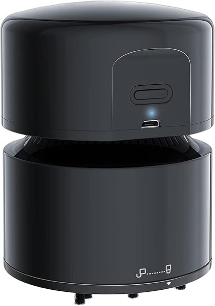 【高 品質・高吸引・低騒音】 AUEOTUAR 卓上クリーナー usb充電式 2段階調整30000RPM 5000Pa 强力吸引力 人気 卓上掃除機 USB充電式 電池容量1800mAh(黒)