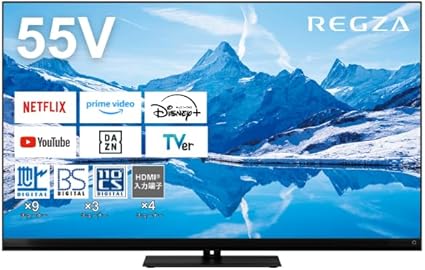 REGZA 55インチ Mini LED 55Z870N スマートテレビ Dolby Atmos対応 2024年モデル