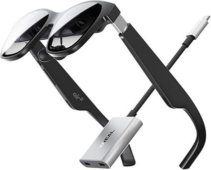 XREAL Air 2 Hub セットAR グラス/スマートグラス/ウェアラブル ディスプレイ/ポケットの中の最大 330 インチ大画面/ゲーム、ストリーミング、仕事用/どこにでも持ち歩けるテレビ、プロジェクター、モニター