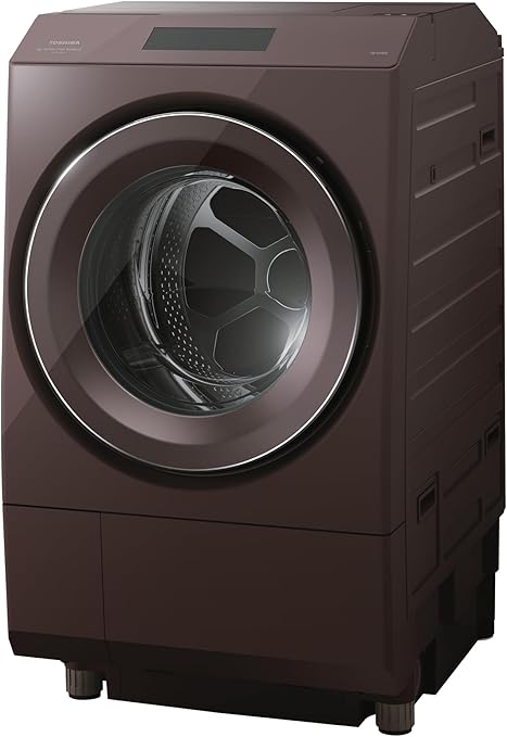 TOSHIBA(東芝) ドラム式洗濯乾燥機 幅60㎝ 洗濯12kg 乾燥7kg 左開き TW-127XP3L(T) ボルドーブラウン ヒートポンプ 大風量乾燥 Ag+抗菌水 洗剤自動投入 温水洗浄