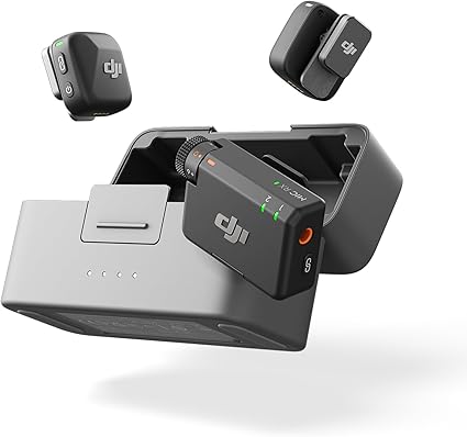 DJI Mic Mini(2 TX + 1 RX + 充電ケース) ピンマイク ワイヤレス 超軽量 48時間使用 ノイズキャンセリング 自動制限機能 カメラ/iPhone/Android用ワイヤレスマイク Vlog撮影 ストリーミング