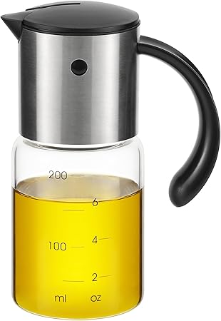 VKCHEF オイルボトル 液垂れしない 醤油差し オイル差し 小さい 醤油さし ビネガー 酢ボトル オリーブ 油さし 調味料入れ 耐熱ガラス ドレッシングボトル 小鳥のデザイン ド 可愛 オイルポット キッチン用 200ml 料理用