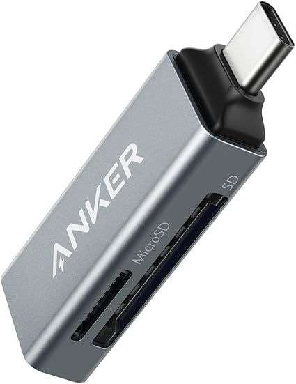 Anker USB-C 2-in-1 カードリーダー【SDXC/SDHC/SD/MMC/RS-MMC/microSDXC/microSDHC/microSD/UHS-Iカード対応】