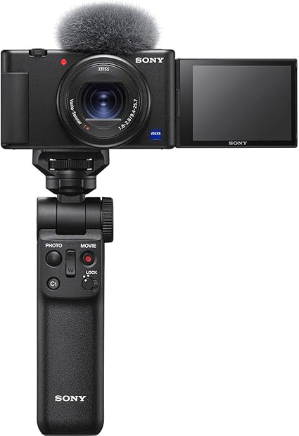 SONY(ソニー) コンパクトデジタルカメラ VLOGCAM Vlog用カメラ ZV-1 シューティンググリップキット(同梱グリップ:GP-VPT2BTブラック、バッテリーパック+1個) ウィンドスクリーン付属 24-70mm F1.8-2.8 ズームレンズ ブラック ZV-1G B