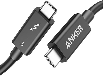 Anker USB-C & USB-C Thunderbolt 3 ケーブル (0.7m ブラック)【100W出力 / 40Gbps / 高速データ転送 / 4K対応 / 5K対応】iPhone 16 / 15 MacBook iPad Pro/Air 他対応