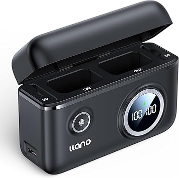 llano NP-FW50 バッテリー 充電器 PD (バッテリー2個同時充電/USB-C 充電ポート/PD18W 高速充電/LED数字表示/SDカード収納付き) For Sony NEX 3/5/7 シリーズ、a3000、a5000、a5100、a55、a6000、a6100、a6300、a6400、a6500、a7/a7II/a7s/a7SII/a7rなどのデジタルカメラバッテリーに対応