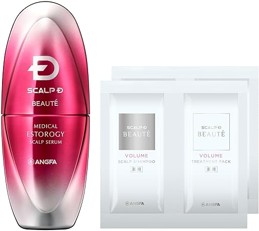 【Amazon.co.jp限定】 おまけ付き スカルプD ボーテ 女性用 薬用育毛剤 メディカルエストロジー スカルプセラム + スカルプD ボーテ 薬用 シャンプー & トリートメントパック お試し用×2回分セット