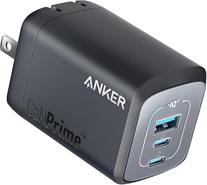 Anker Prime Wall Charger (100W, 3 ports, GaN) (ブラック) 【PSE技術基準適合/折りたたみ式プラグ】 iPhone 17シリーズ Mac Book PD対応 Windows PC iPad Galaxy Android スマートフォン ノートPC 各種
