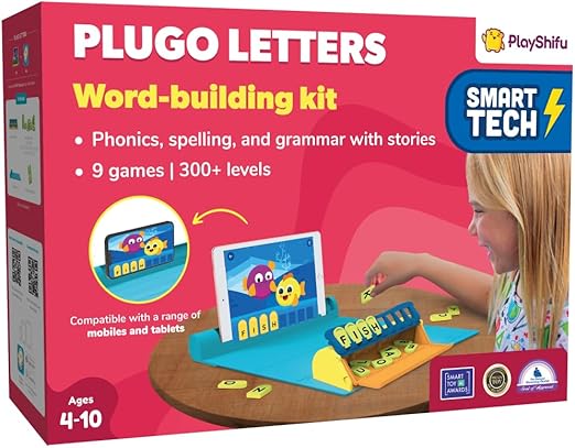 Playshifu 知育玩具 Plugo letters プルゴレターズ Plugoシリーズ AR活用英語学習 STEAM 専用アプリ 年齢に合わせた英単語・文法学習 日本語対応 Shifu025【国内正規品】