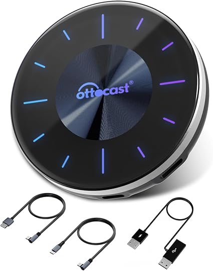 Ottocast OttoAibox P3オットキャスト公式 新型CarPlay AI Box Android12 HDMI出力8+128GB カーナビでyoutube Netflix ABEMA Disney+等観れる AndroidAuto カープレイワイヤレスアダプター android tv box【技適取得済み品】