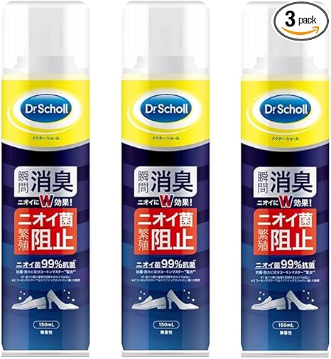 【まとめ買い】ドクターショール 消臭 抗菌 靴スプレー 無香性 150ml×3個 靴消臭