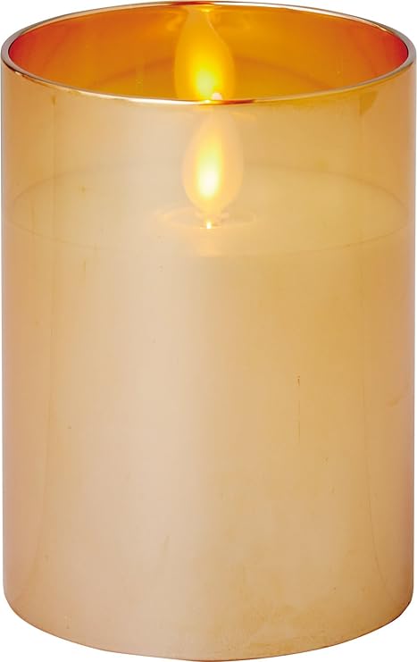 イルミネライトシャインLEDキャンドルS(直径7.5cm×高さ10cm) ゴールド E6630010