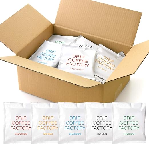 ドリップコーヒーファクトリー 違いを楽しむ コーヒー 5種 飲み比べ ドリップバッグ コーヒー アソートセット (50袋, アソートセット)