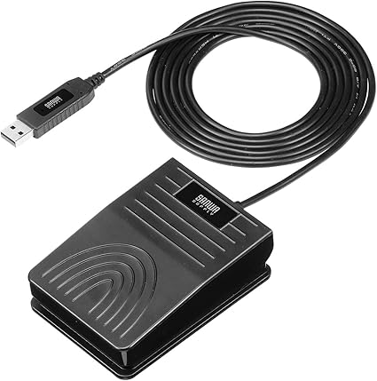 サンワダイレクト フットペダル スイッチ USB 有線接続 1キー 手前押し プログラム PC 割り当て ゲーミング キーボード フットスイッチ フット ショートカット 400-MA213BK