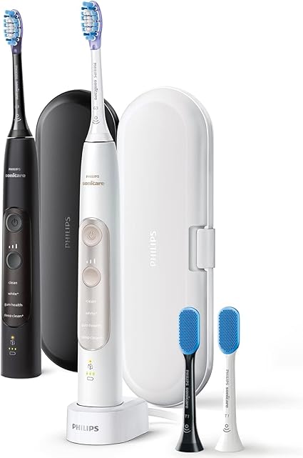 フィリップス 電動歯ブラシ ソニッケアー エキスパートクリーン (携帯用充電式/トラベルケース付き 2本パック) HX9692/21 ブラック/ホワイト 【Amazon.co.jp限定】