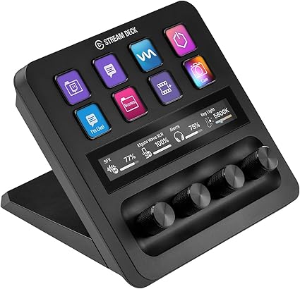 【Amazon.co.jp限定】Elgato Stream Deck +, オーディオミキサー, コンテンツクリエイターのためのライブ制作とスタジオコントローラー, ストリーミング, 配信, ゲーミング, カスタム可能なタッチストリップとダイヤルおよびLCDキー搭載, Mac/PC対応