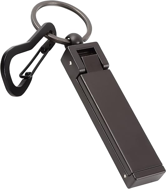 PERDIN バッグハンガー 耐荷重16kg バックハンガー バッグフック スマホスタンド キーホルダー (マットブラック)