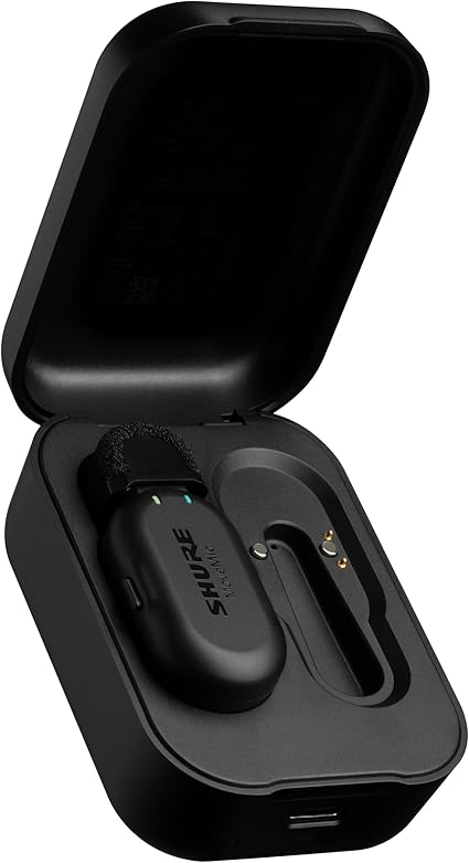 Shure シュア MoveMic One クリップオン・ワイヤレスマイクロホン MV-ONE-J-Z6 : 小型ピンマイク 8.2g 1台 iPhone&Android スマホ用 プロ仕様 Bluetooth 8時間連続使用 自動ペアリング IPX4 YouTube TikTok Vlog 動画 ビデオ 撮影 配信 ストリーミング ライブ配信 録音 インタビュー 【国内正規品/メーカー保証2年】