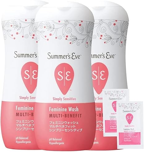 【メーカー公式/パウチ付】Summer's Eve サマーズイブ シンプリーセンシティブ 3本セット デリケートゾーン 石鹸 ソープ 黒ずみ 保湿 デリケートゾーン用ソープ 敏感肌 ウォッシュパウチ2個付 匂い ケア PILLBOX