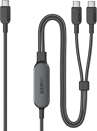 Anker USB-C & USB-C ケーブル (2-in-1, 140W) 急速充電 USB 2.0iPhone 16 / 15 Galaxy S25 / S24 / S23 MacBook Air/Pro iPad 他対応 (1.2m ブラック)