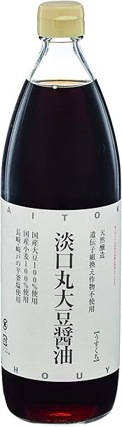 大徳醤油 淡口丸大豆醤油 900ml