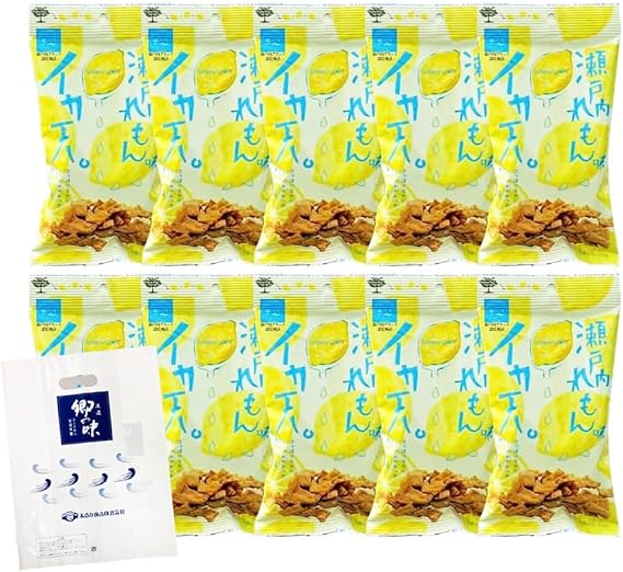 【まるか食品公式】メーカーオリジナル袋付き! 瀬戸内れもん 味 イカ天 27g 10入 おつまみ 人気 詰め合わせ お菓子 イカ天 イカフライ イカ いか (10個入り) オリジナル袋つき