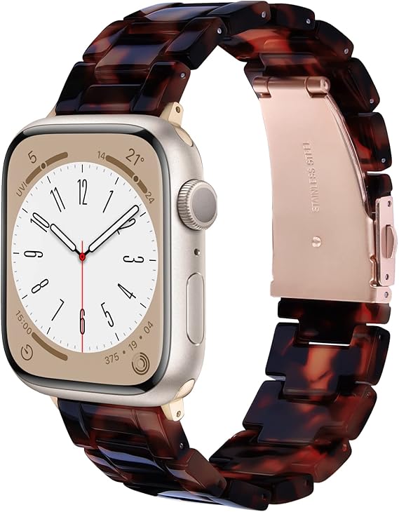 V-MORO Apple Watch バンド ファッション樹脂加工 アップルウォッチ専用バンド 38 42 mm iWatch バンドApple Watch 交換バンド シリーズ 4 シリーズ 3 シリーズ 2 シリーズ 1 対応 (38mm, ブラウン)