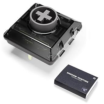 Kailh Shadow Hunting ロープロファイルキースイッチ(ブラック 20個入り)フルストローク2.0mm 接点0.8mm レバーレスコントローラー薄型キースイッチ For Haute42 M16/M13/M16plus/M12plus/T16/T13/S16/S13/P12/R16/T16-C/U16等レバーレスアケコンに対応 高耐久性 (ブラック)