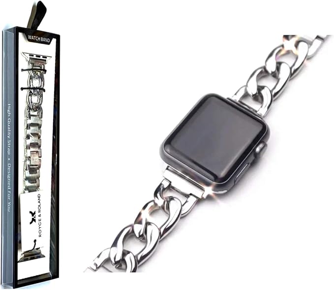 Royce&Roland Apple watch チェーンバンド (40mm 41mm 42mm / 44mm 45mm 46mm 49mm) おしゃれ アップルウォッチ 時計 バンド ベルト/ステンレス (Series 10 9 8 7 6 5 4 SE Ultra) レディース メンズ ギフト プレゼント