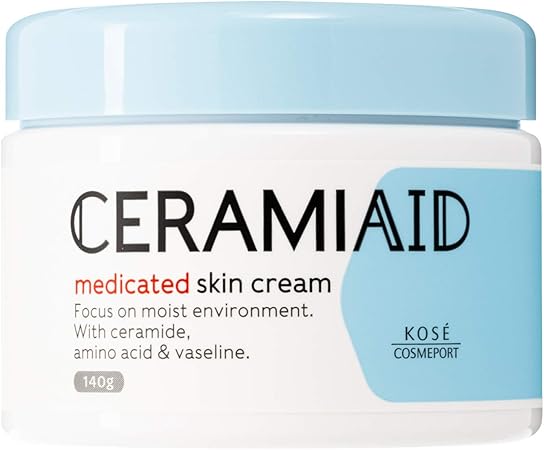 KOSE セラミエイド 薬用 スキン クリーム 140g 無添加処方 ひどい乾燥にお悩みの方へ 無香料 140グラム (x 1)