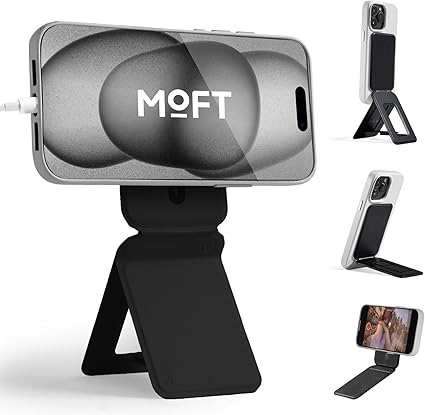 MOFT【公式直営店】モフト スマホスタンド MagSafe対応 七変化マルチスタンド 携帯スタンド iPhone 16/15/14/13/12シリーズ対応 MOVAS™耐久素材 薄型・軽量・折りたたみ式・持ち運び便利 多角度調整・三脚兼用・強力なMagSafeシール付き 自撮り・動画視聴・会議・旅行に便利(カード収納なし)