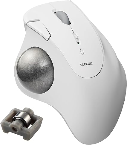 エレコム ワイヤレス トラックボールマウス Bluetooth IST ベアリング支持 親指操作 36mmボール 5ボタン Windows Mac Chromebook ホワイト M-IT11BRWH
