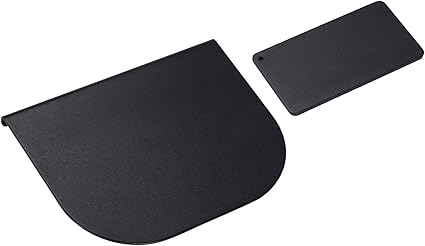 ZepSon モニターアーム補強プレート 取付部硬さ強化対策 デスク保護 傷防止 滑り止めシート付き (黒色)