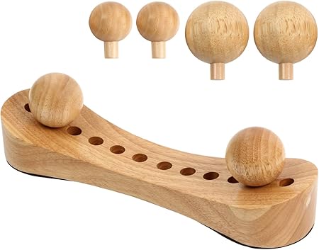 【2年保証】ツボぐりぐり君 やっぱり木製が強力! 玉3種6個入 ツボ押し玉 お尻 腰 背中 肩 首 骨盤