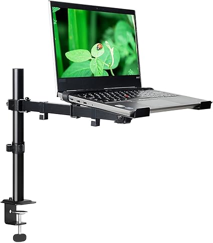 METIYA ノートパソコン スタンド モニターアーム 17インチまで 耐荷重8KGまで 多関節調節便利 黒い