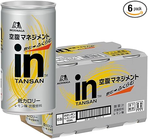 inゼリー inタンサン<レモン味>(190ml×6本) GABA ノンカフェイン 炭酸 空腹マネジメント 間食 低カロリー inバー in 森永製菓