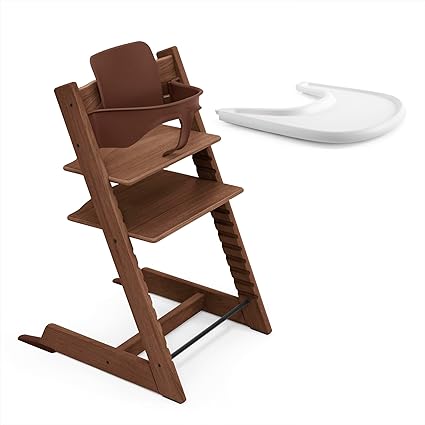 【セット商品】Stokke(ストッケ) トリップトラップ 本体 オーク ウォーム ブラウン+ ベビーセット2(2024年発売) ウォーム ブラウン + トレイ ホワイト