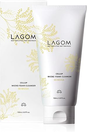 LAGOM(ラゴム) マイクロフォーム クレンザー ミモザの香り 夜用洗顔料 洗顔フォーム 150mL 日本正規品