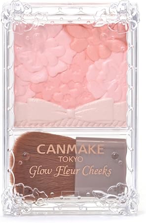 キャンメイク グロウフルールチークス 18 ももホイップフルール チーク パウダーチーク ミルキーコーラル ツヤ 透明感