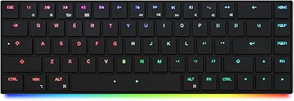 Mistel ミステル AIRONE キーボード 有線 英語US配列 68キー 65%レイアウト (本体色:ブラック/スイッチ:クリック) MD68-CUSBLBRA1