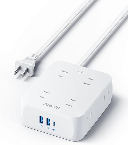 Anker USB Power Strip (11-in-1) (USBタップ 電源タップ AC差込口 USB-C ポート USB-A ポート 延長コード 1.5m) 【PSE技術基準適合/USB Power Delivery対応/コンパクトサイズ】