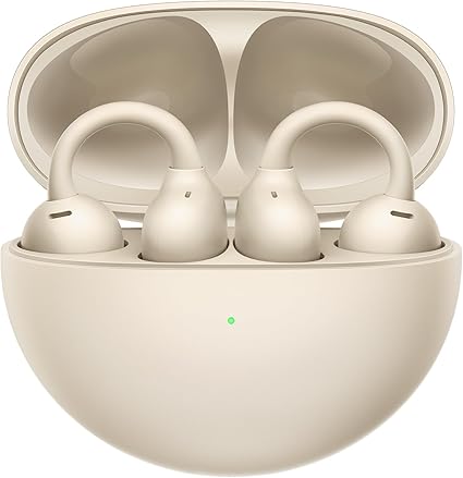 HUAWEI FreeClip ワイヤレスイヤホン Bluetooth オープンイヤー イヤーカフ型 3段階音量調整 耳を塞がないイヤホン 軽量約5.6g(本体) 音漏れ防止 マイク付き 通話ノイズリダクション 36時間再生 左右自動認識 IP54防塵防滴 ワイヤレス/急速充電 マルチポイント接続 ベージュ